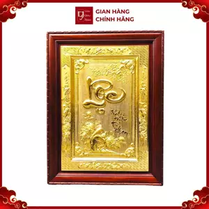 Tranh Đồng Chữ Lộc , Mạ Vàng 24K ( 88x128cm ) - Cửu Diệu Thiên - THN177