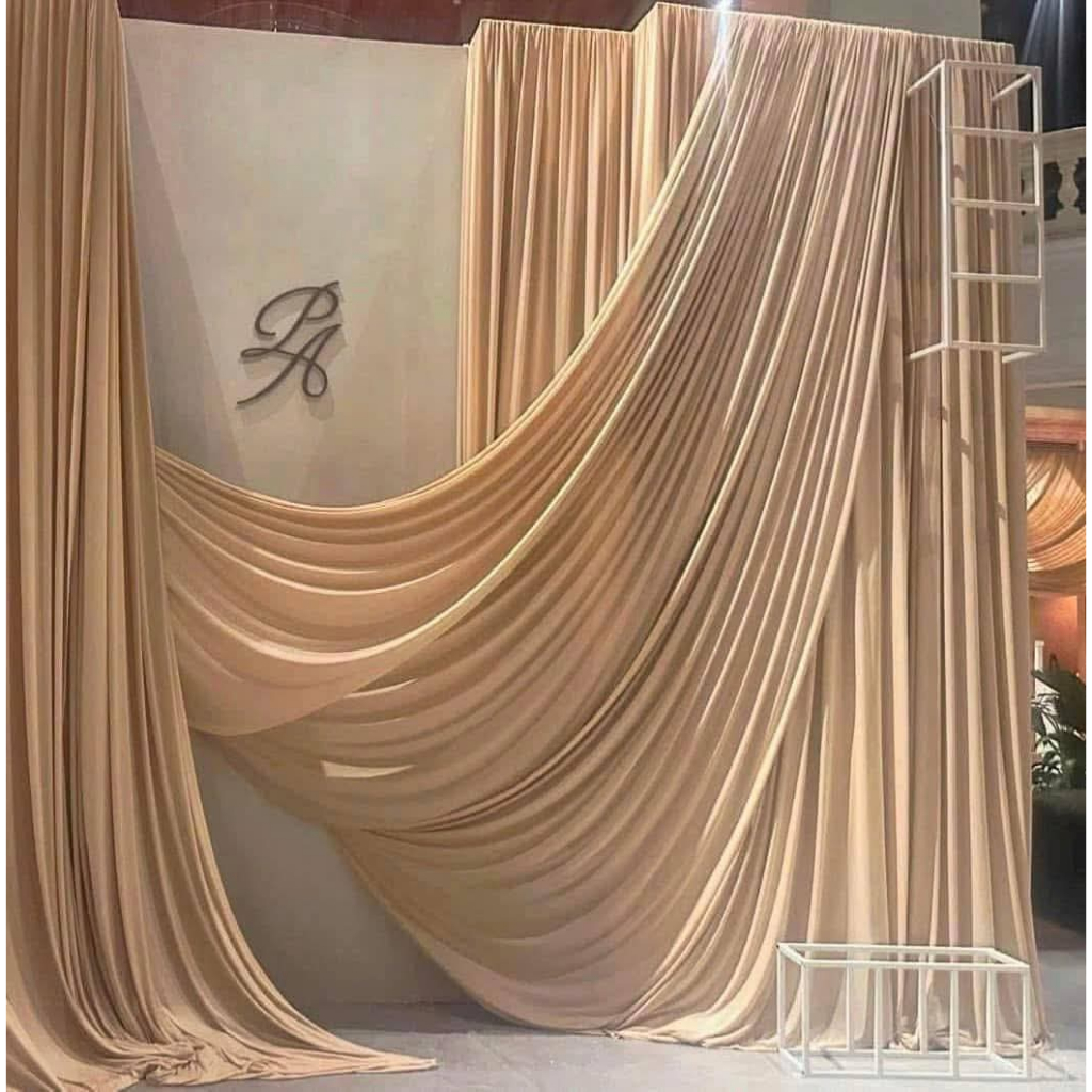 Rèm Vải Thun 1m5 Màu Da Trang Trí Phông Rạp Đám Cưới, Backdrop Chụp Ảnh ...