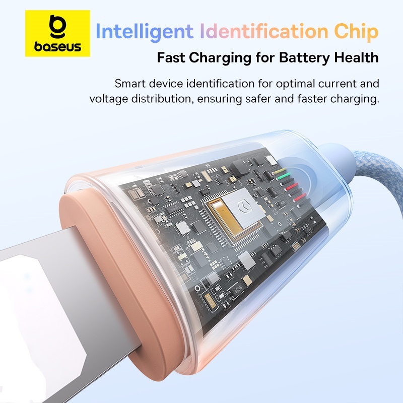 Dây cáp sạc nhanh Baseus Discolor USB sang ip 20W cho Phone 11 12 13 14 Pro Max Cáp truyền dữ liệu chính hãng dài 1m 2m