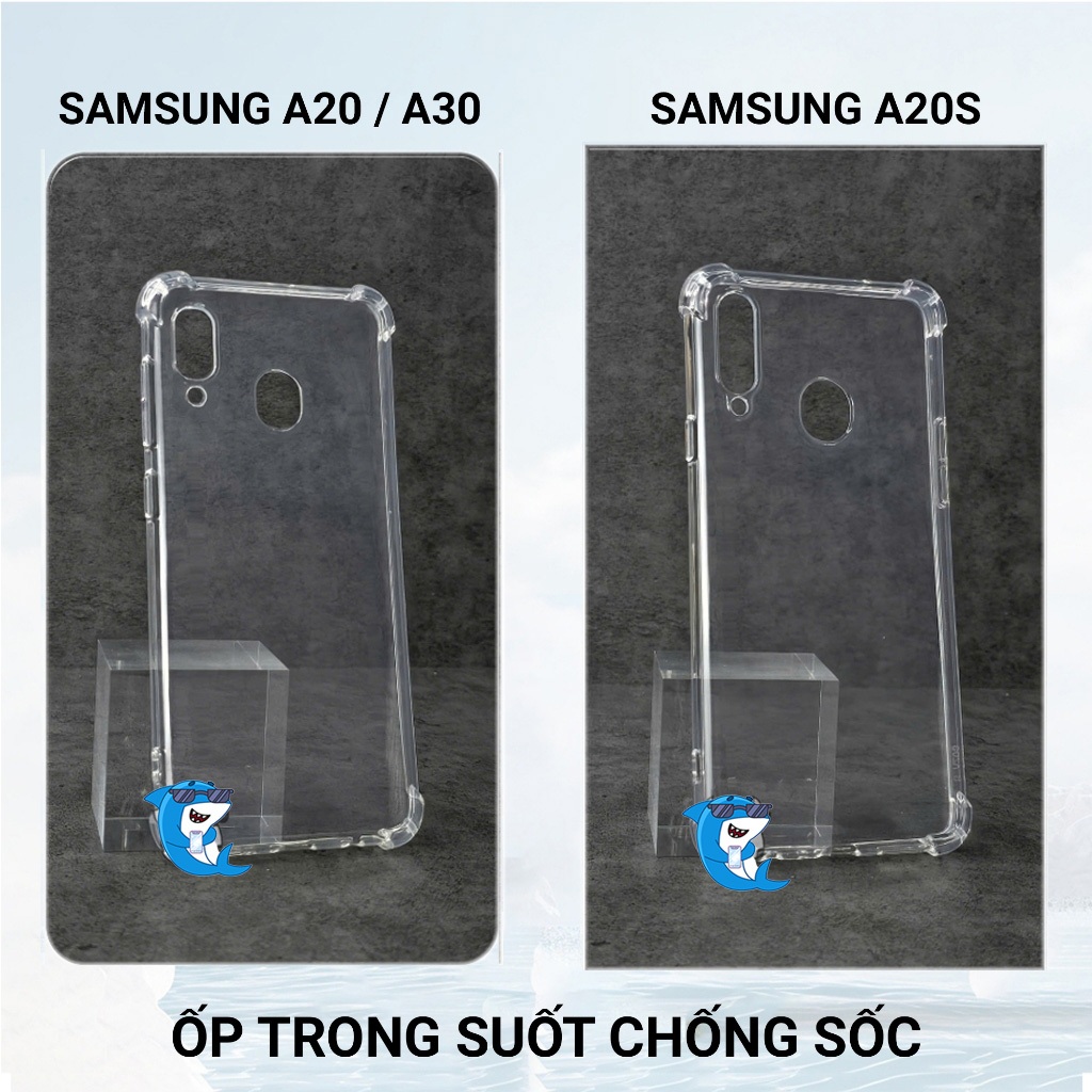 Ốp lưng Samsung A20 / A30 / A20S silicon trong suốt dẻo cao cấp chống sốc bảo vệ cam điện thoại
