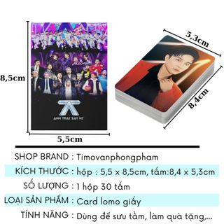 Card Anh Trai Say Hi Bo Góc Lomo 30 Tấm Bo Góc Timo QT93