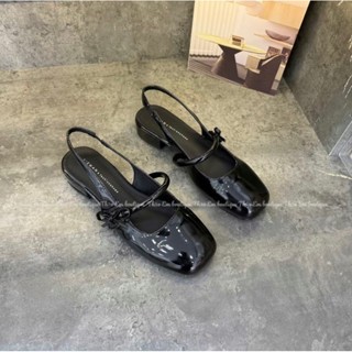 [Thảo Em - SH3V] Sục bệt nữ có quai sau đính nơ gót đế 2cm [ Sẵn Hàng ]