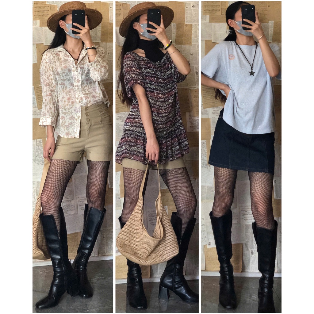 [April6 clothing/ Outfits by April6] Set đầm váy dáng dài vintage, korea style, Japan style, retro 2hand. Demo ảnh bìa