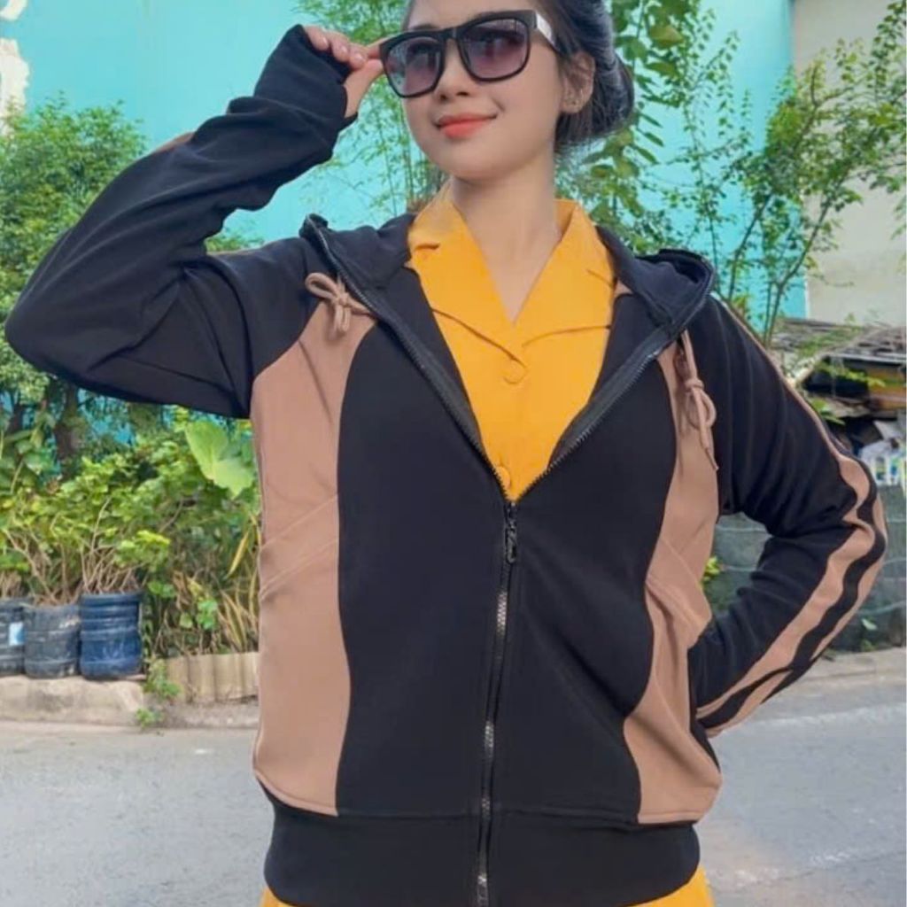 Áo khoác nữ bigsize áo khoác chống nắng mùa hè mặc mát thun gân dày co giãn có 4 túi ESHOP áo khoác ủ kem