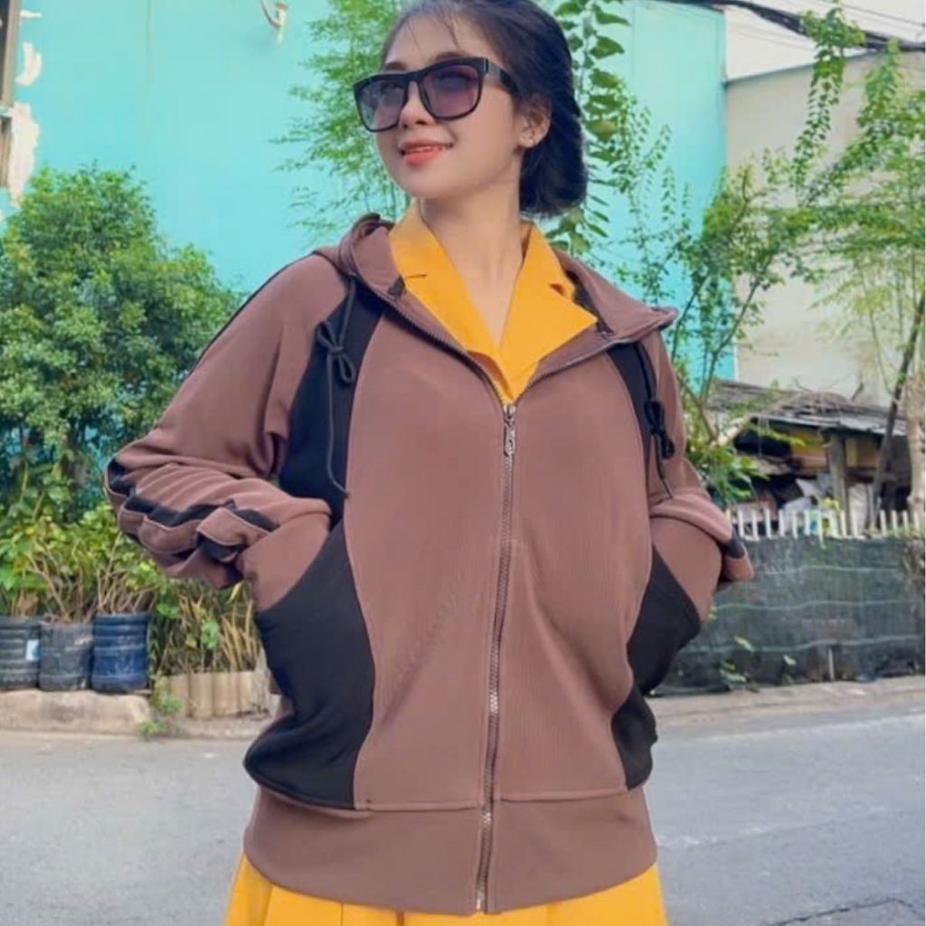 Áo khoác nữ bigsize áo khoác chống nắng mùa hè mặc mát thun gân dày co giãn có 4 túi ESHOP áo khoác ủ kem