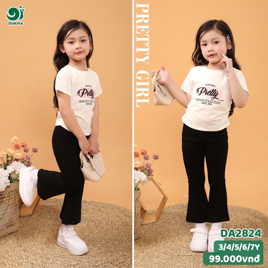 (11-25kg, 2-7Y) Áo Cộc Tay Dokma Bé Trai, Bé Gái DA2093 DA2824 DA2825 DA2956