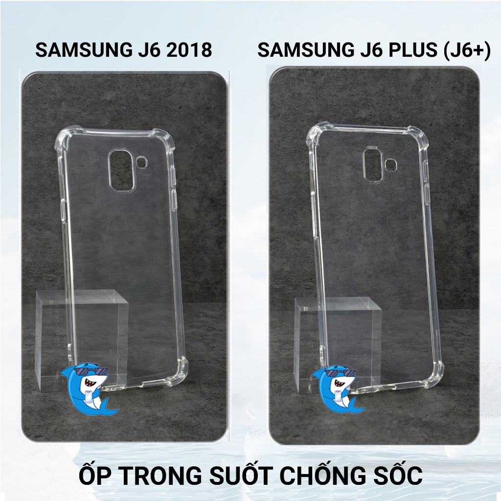 Ốp lưng Samsung J6 plus, J6+, J6 2018 silicon trong suốt dẻo cao cấp chống sốc va đập BIBI glass