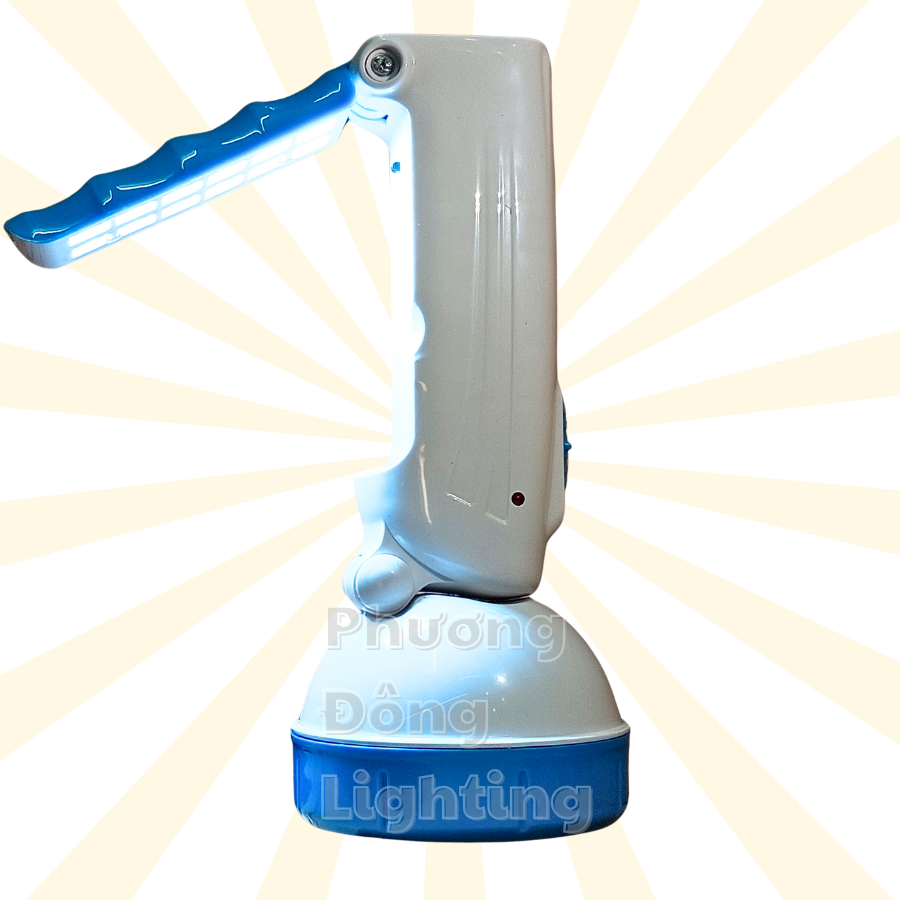 Đèn pin sạc cầm tay DP-9035B 2 kiểu chiếu sáng, có đèn LED bên hông