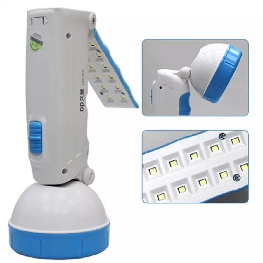 Đèn pin sạc cầm tay DP-9035B 2 kiểu chiếu sáng, có đèn LED bên hông