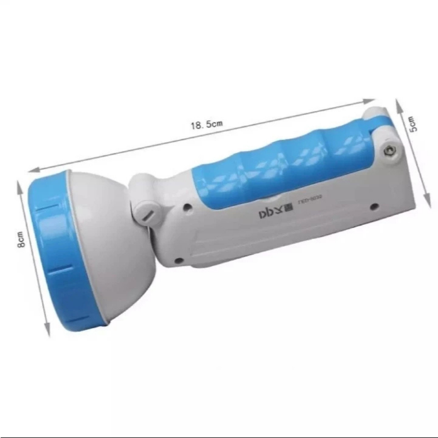 Đèn pin sạc cầm tay DP-9035B 2 kiểu chiếu sáng, có đèn LED bên hông