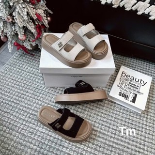 [Thảo Em - D500] Dép nữ độn đế 4cm êm chân  da lộn quai trang thời trang (Có Sẵn)