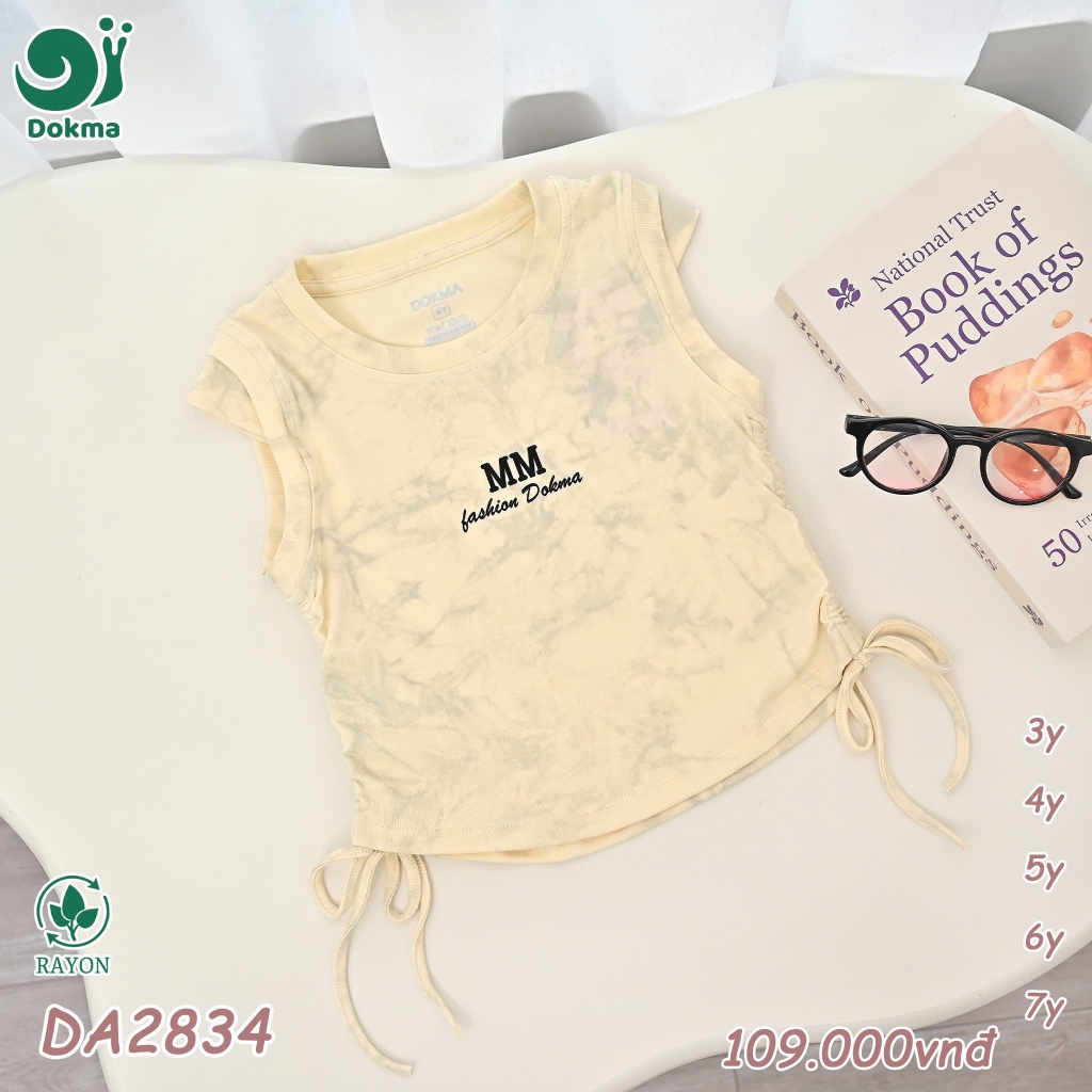 (11-25kg, 2-7Y) Áo Ba Lỗ, Áo Sát Nách Dokma Bé Gái DMA418 DA1300 DA2036 DA2826 DA2834