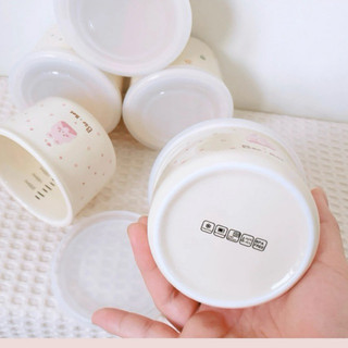 Bát Ăn Dặm SỨ Cho Bé BARROT Ceramic Bowl Hoạ Tiết Đáng Yêu Có Nắp Silicon Chống Tràn babyhome