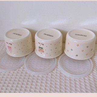 Bát Ăn Dặm SỨ Cho Bé BARROT Ceramic Bowl Hoạ Tiết Đáng Yêu Có Nắp Silicon Chống Tràn babyhome