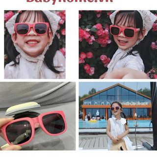 [Có Hộp Thêu ] Kính Râm Cho Bé Chống Nắng, Chống tia UV , Ngăn Bụi Phong Cách Thời Trang