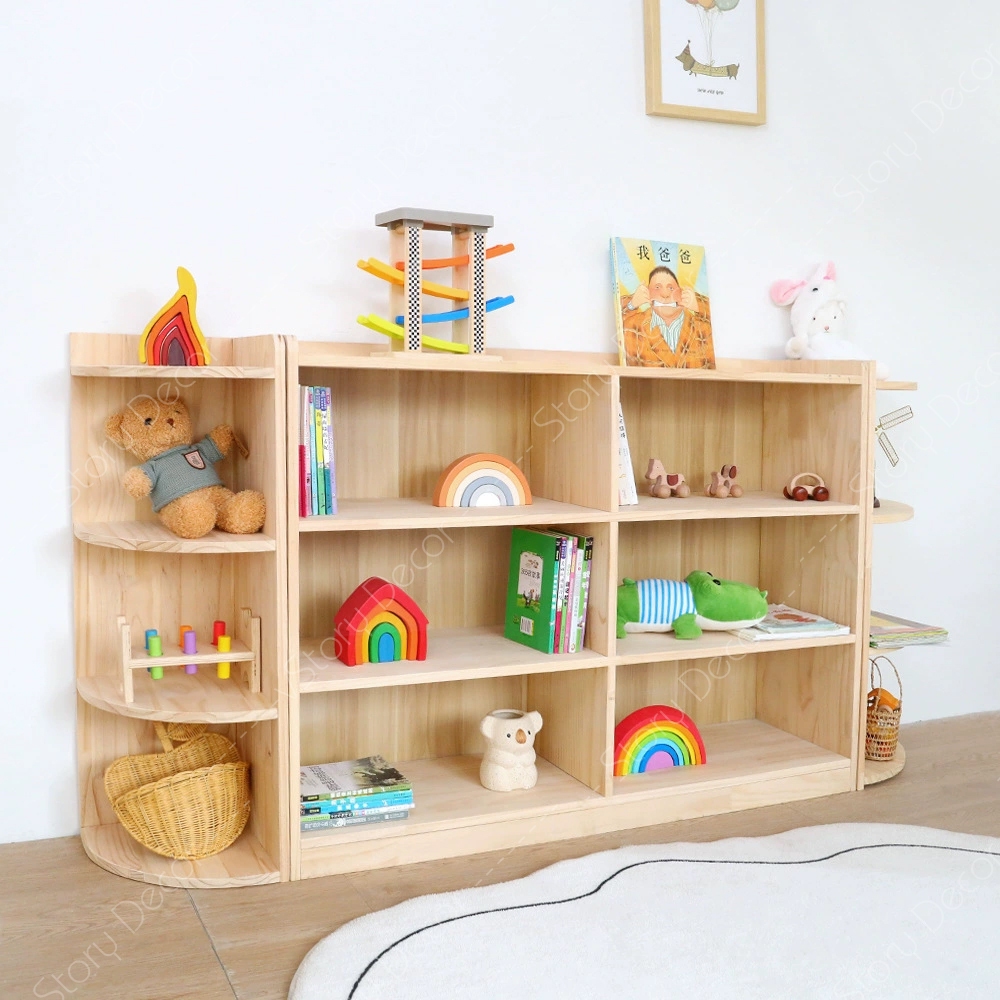 Giá kệ montessori, hộp đựng đồ bằng gỗ để mô hình, đồ chơi, kệ ly cốc đa năng, kệ sách đạo cụ trường mầm non