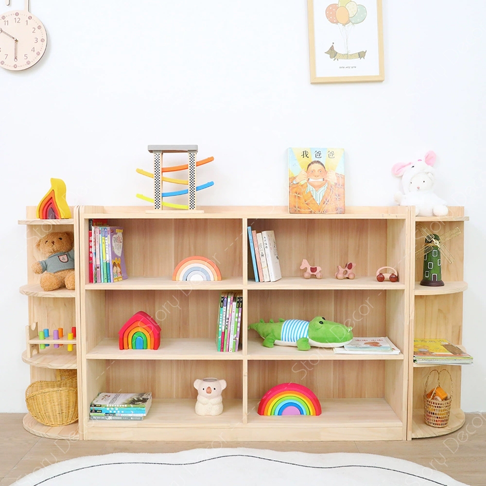 Giá kệ montessori, hộp đựng đồ bằng gỗ để mô hình, đồ chơi, kệ ly cốc đa năng, kệ sách đạo cụ trường mầm non