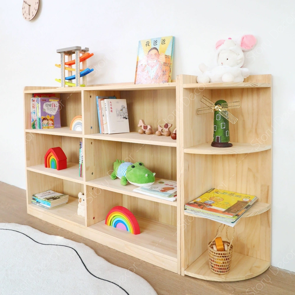 Giá kệ montessori, hộp đựng đồ bằng gỗ để mô hình, đồ chơi, kệ ly cốc đa năng, kệ sách đạo cụ trường mầm non