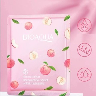 Mặt nạ Bioaqua Spa Peach Xtract cấp ẩm dưỡng trắng hồng mềm mịn làm sáng làm đều màu da bản cao cấp giành cho spa