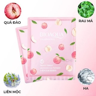 Mặt nạ Bioaqua Spa Peach Xtract cấp ẩm dưỡng trắng hồng mềm mịn làm sáng làm đều màu da bản cao cấp giành cho spa