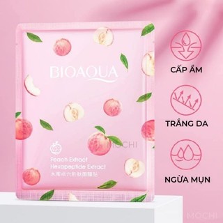Mặt nạ Bioaqua Spa Peach Xtract cấp ẩm dưỡng trắng hồng mềm mịn làm sáng làm đều màu da bản cao cấp giành cho spa