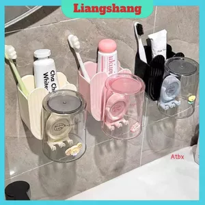 Sét Cốc Kèm Kệ Đựng Bàn Chải AB - Kệ Bàn Chải Gắn Tường Đa Năng Thuận Tiện Cho Phòng Tắm. .