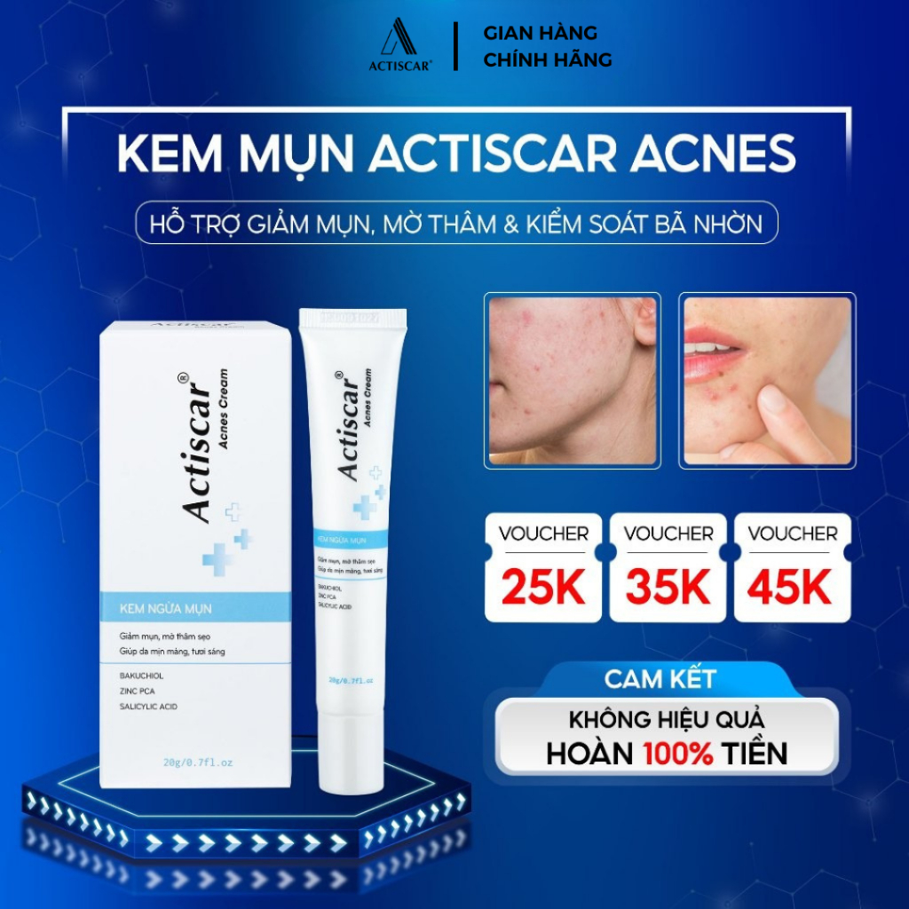 Kem Chấm Mụn Actiscar Acnes, Giúp Gom Cồi, Giảm Mụn Sưng Viêm Và Ngăn ...