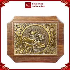 Tranh Đồng Hoa Sen ( 20x25cm ) - Cửu Diệu Thiên - SH028