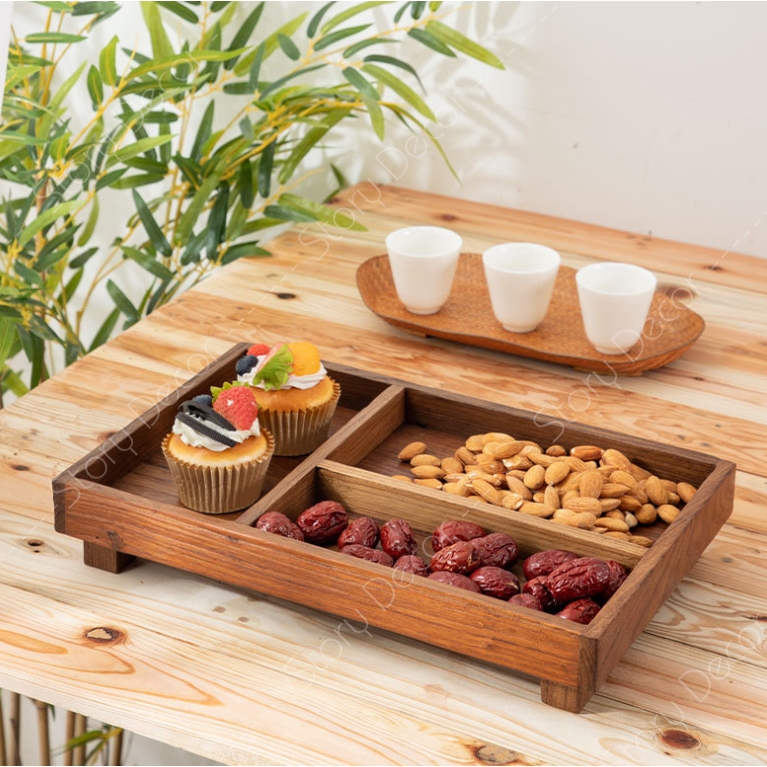 Khay trà, khay bánh chia ngăn, khay bánh kẹo mứt tết sử dụng đa năng