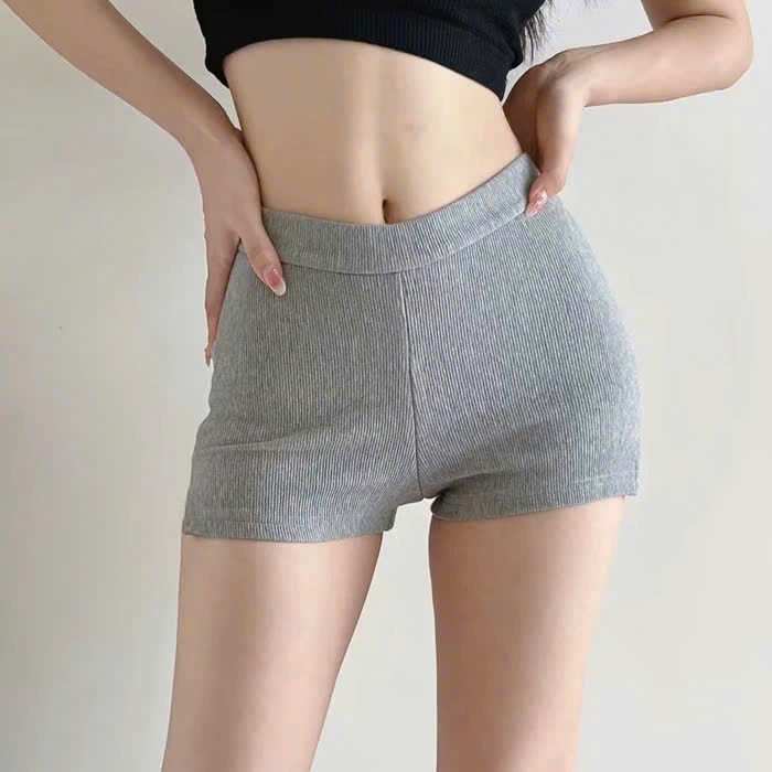 Ảnh Quần đùi nữ Orie Choobe legging ôm biker short lưng cao vải gân tăm dày dặn co giãn tốt basic QS26 1
