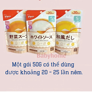Bột Nước Dùng Dashi Pigeon 5M+ Nhật Bản - Cá Ngừ Rong Biển, Gà Phô Mai, Rau Củ - Giúp Bé Ăn Ngon, Phát Triển Toàn Diện