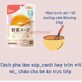 Bột Nước Dùng Dashi Pigeon 5M+ Nhật Bản - Cá Ngừ Rong Biển, Gà Phô Mai, Rau Củ - Giúp Bé Ăn Ngon, Phát Triển Toàn Diện