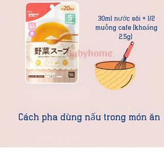 Bột Nước Dùng Dashi Pigeon 5M+ Nhật Bản - Cá Ngừ Rong Biển, Gà Phô Mai, Rau Củ - Giúp Bé Ăn Ngon, Phát Triển Toàn Diện