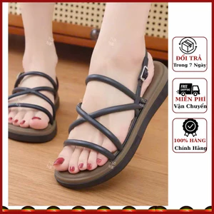 Dép quai hậu nữ đế bệt , Sandal đi nước đi mưa thoải mái chất liệu da cao cấp mã 72