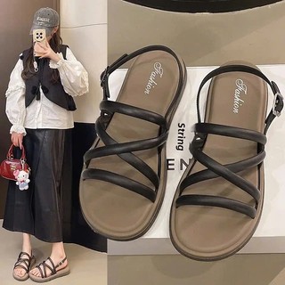 Dép quai hậu nữ đế bệt , Sandal đi nước đi mưa thoải mái chất liệu da cao cấp mã 72