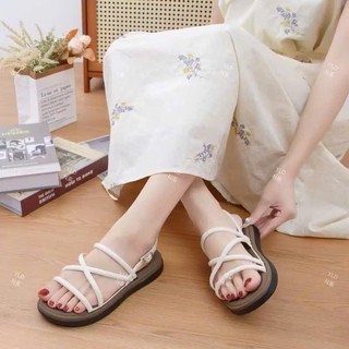 Dép quai hậu nữ đế bệt , Sandal đi nước đi mưa thoải mái chất liệu da cao cấp mã 72