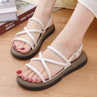 Dép quai hậu nữ đế bệt , Sandal đi nước đi mưa thoải mái chất liệu da cao cấp mã 72