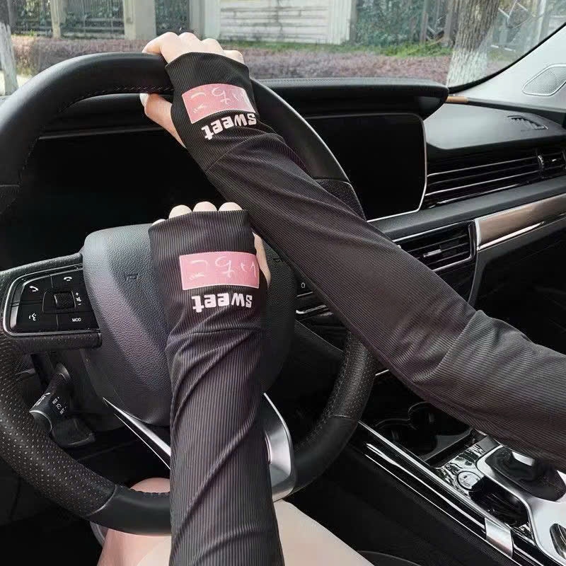 Găng Tay Nhật Bản Chống Nắng Găng Tay Dài Đạp Xe Chống Tia UV Hiệu Quả Chất Thun Gân Co Dãn OT4