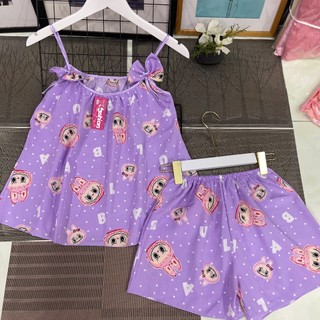 (40-50kg) ĐỒ BỘ 2 DÂY CÓ NƠ VẢI LỤA HÀN CAO CẤP HỌA TIẾT HOẠT HÌNH DỄ THƯƠNG