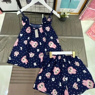 (40-50kg) ĐỒ BỘ 2 DÂY CÓ NƠ VẢI LỤA HÀN CAO CẤP HỌA TIẾT HOẠT HÌNH DỄ THƯƠNG