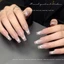 Sticker lụa 5D dặm ombre fen đầu móng trắng đen, stick french đầu móng trang trí móng tay nail