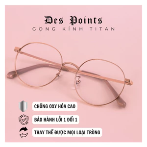 Gọng kính cận nữ Despoints Titanium mắt kính Oval Siêu Nhẹ, Thay thế tròng dễ dàng
