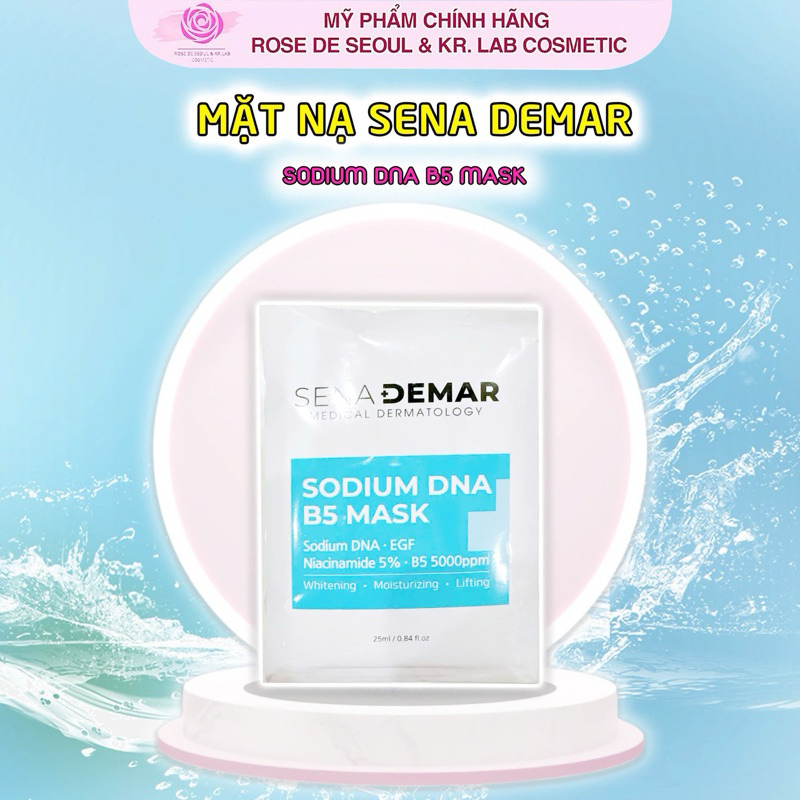 30-50 miếng Mặt nạ Kr.Lab B5 EGF complex và nạ Sena Demar Sodium DNA B5 vàmặt nạ ISOLUX whitening repair hạn 2028 IS79