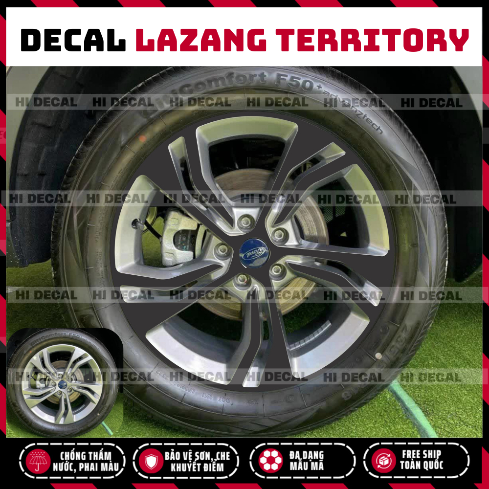 Tem dán mâm Territory, decal mâm Teritory tạo điểm nhấn trang trí xe