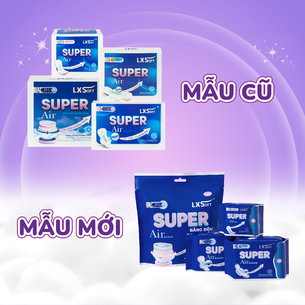Băng vệ sinh dạng Quần LXSoft siêu mềm mại, thoải mái, thấm hút chống tràn cho giấc ngủ trọn vẹn
