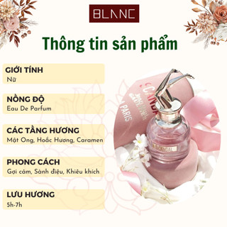 Nước Hoa Nữ Chiết Scandal BLANC PERFUME, Dầu Thơm Hương Hoa Cỏ, Gợi Cảm, Nữ Tính, Ngọt Ngào