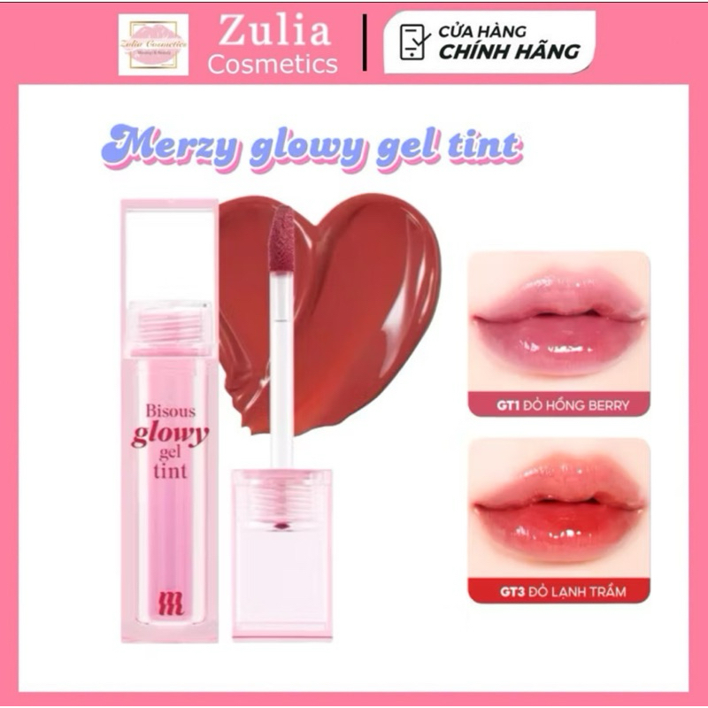 [MERZY] Son Bóng Pha Lê Căng Mọng, Bền Màu Merzy Bisous Glowy Gel Tint ...