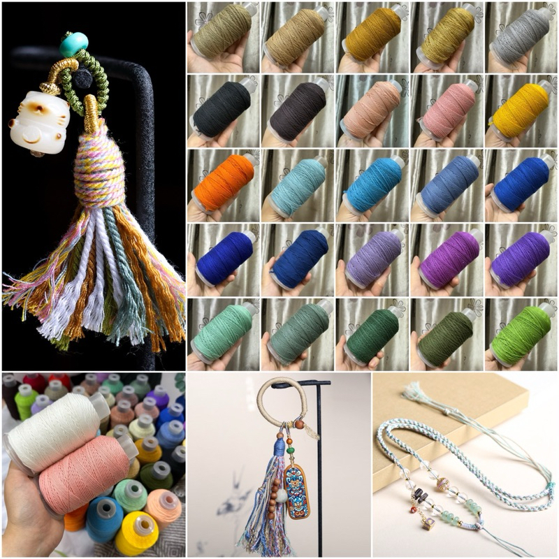 [CHIẾT LẺ] Dây sợi cotton 1mm-18 sợi chỉ tơ bện thành để đan/ thắt vòng ...