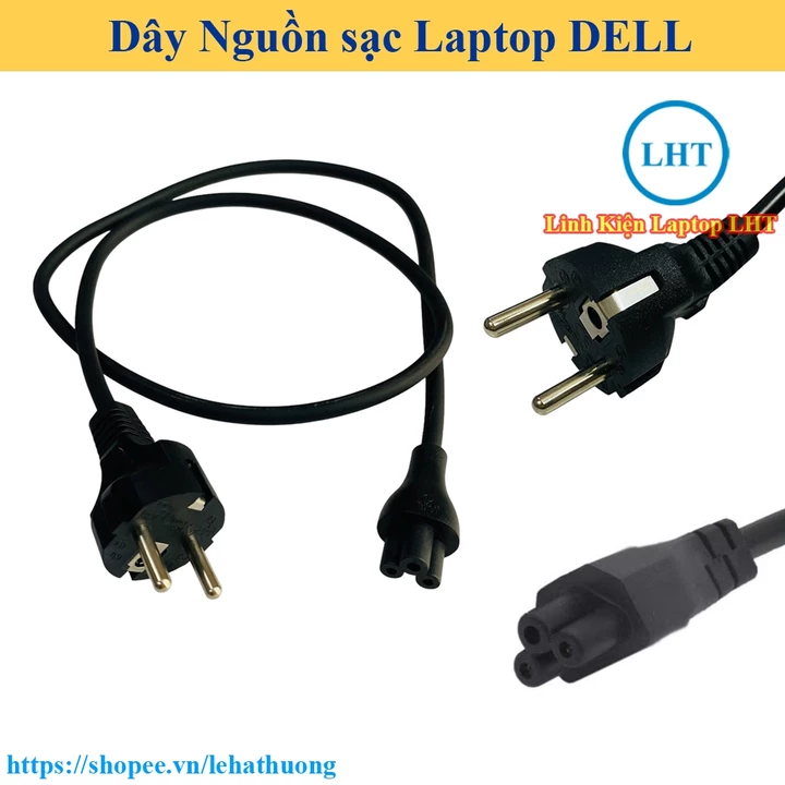 [Dây Sạc] Dây nguồn sạc Laptop Dell - kết nối nguồn điện tới Cục Sạc Laptop