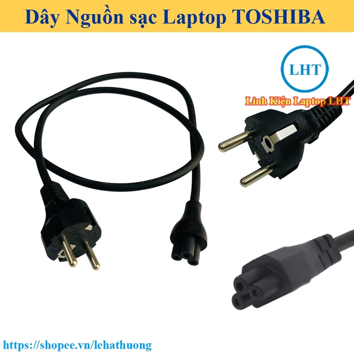 [Dây Sạc] Dây nguồn sạc Laptop Toshiba - kết nối nguồn điện tới Cục Sạc Laptop